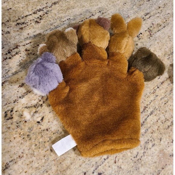 Vintage Ganz Wrinkles The Dog Hand Puppet Plush 16" Overalls & Finger Puppet Lot - Picture 6 of 15